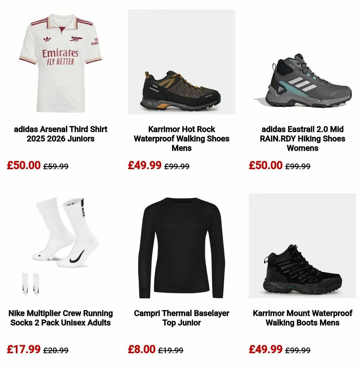 Sports Direct Offers from 10 November