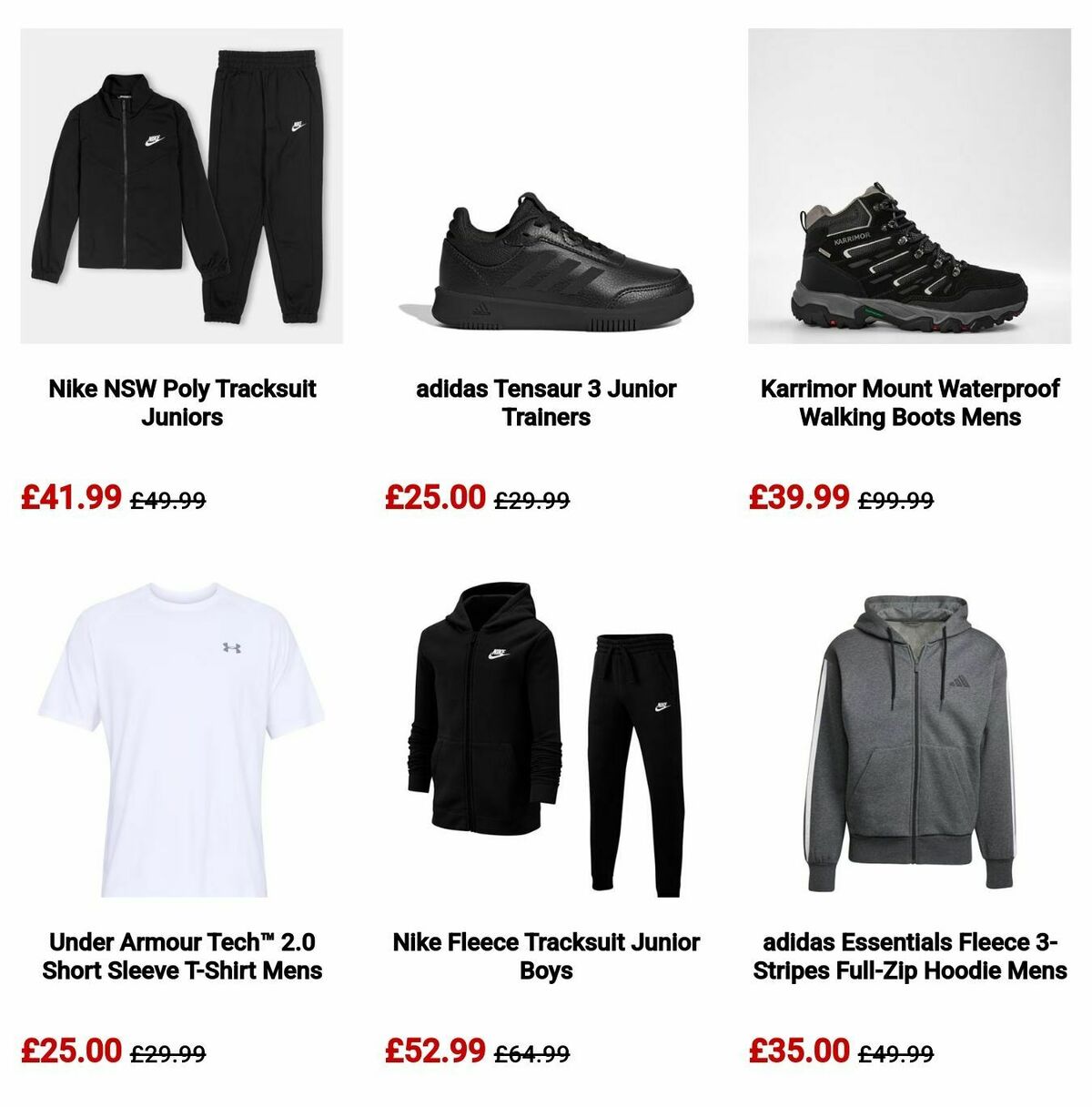 Sports Direct Offers from 18 December