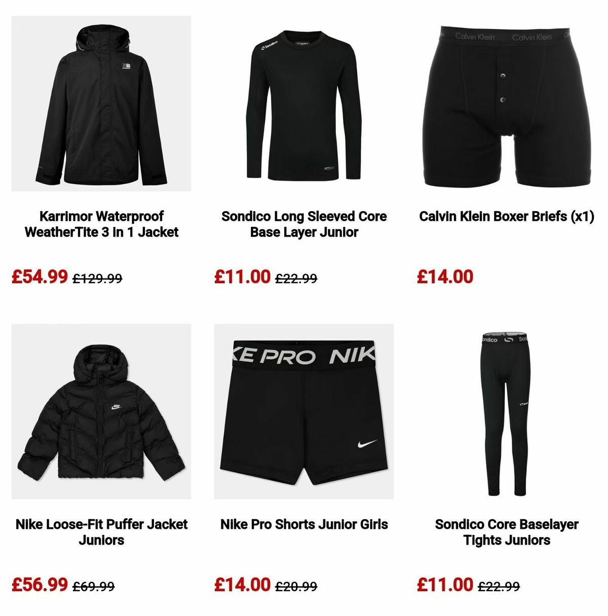Sports Direct Offers from 18 December