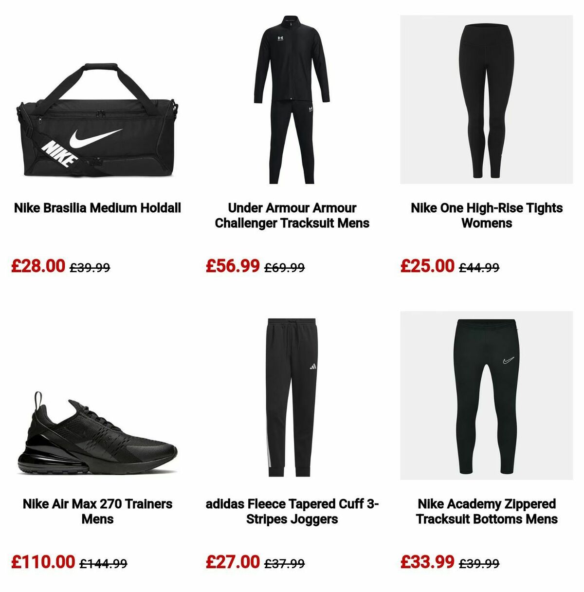 Sports Direct Offers from 18 December