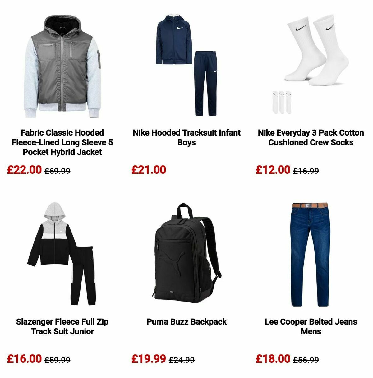 Sports Direct Offers from 18 December