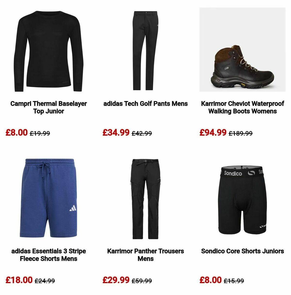 Sports Direct Offers from 18 December