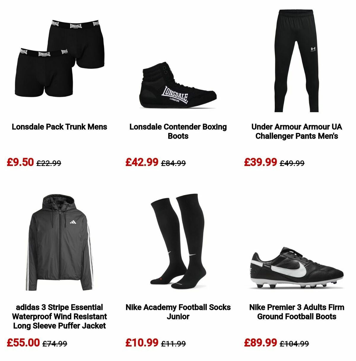 Sports Direct Offers from 18 December