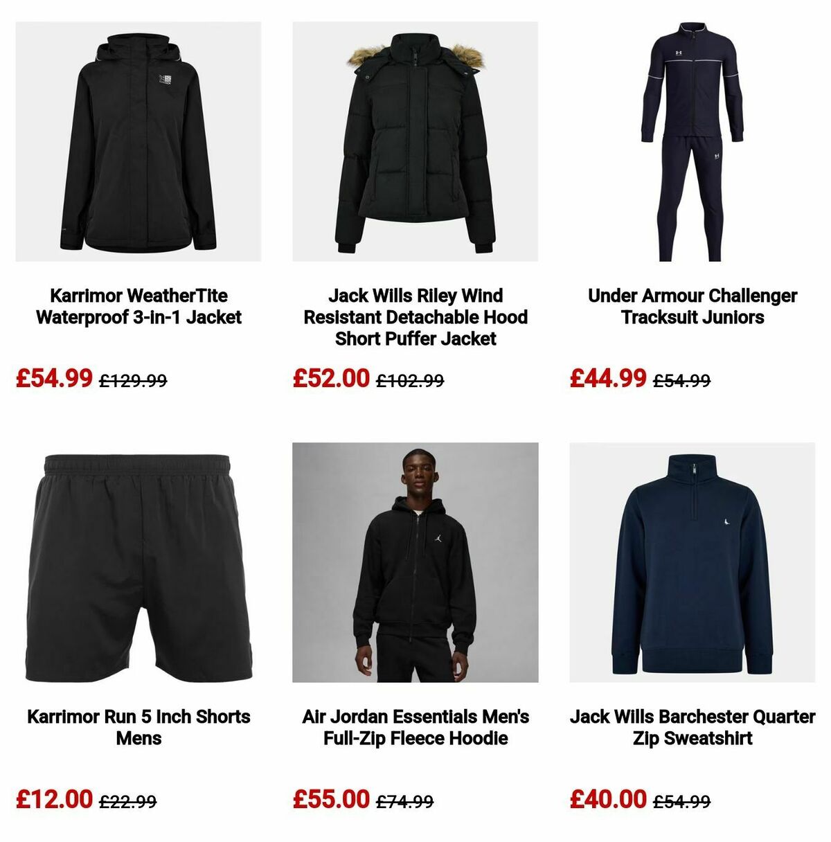 Sports Direct Offers from 18 December