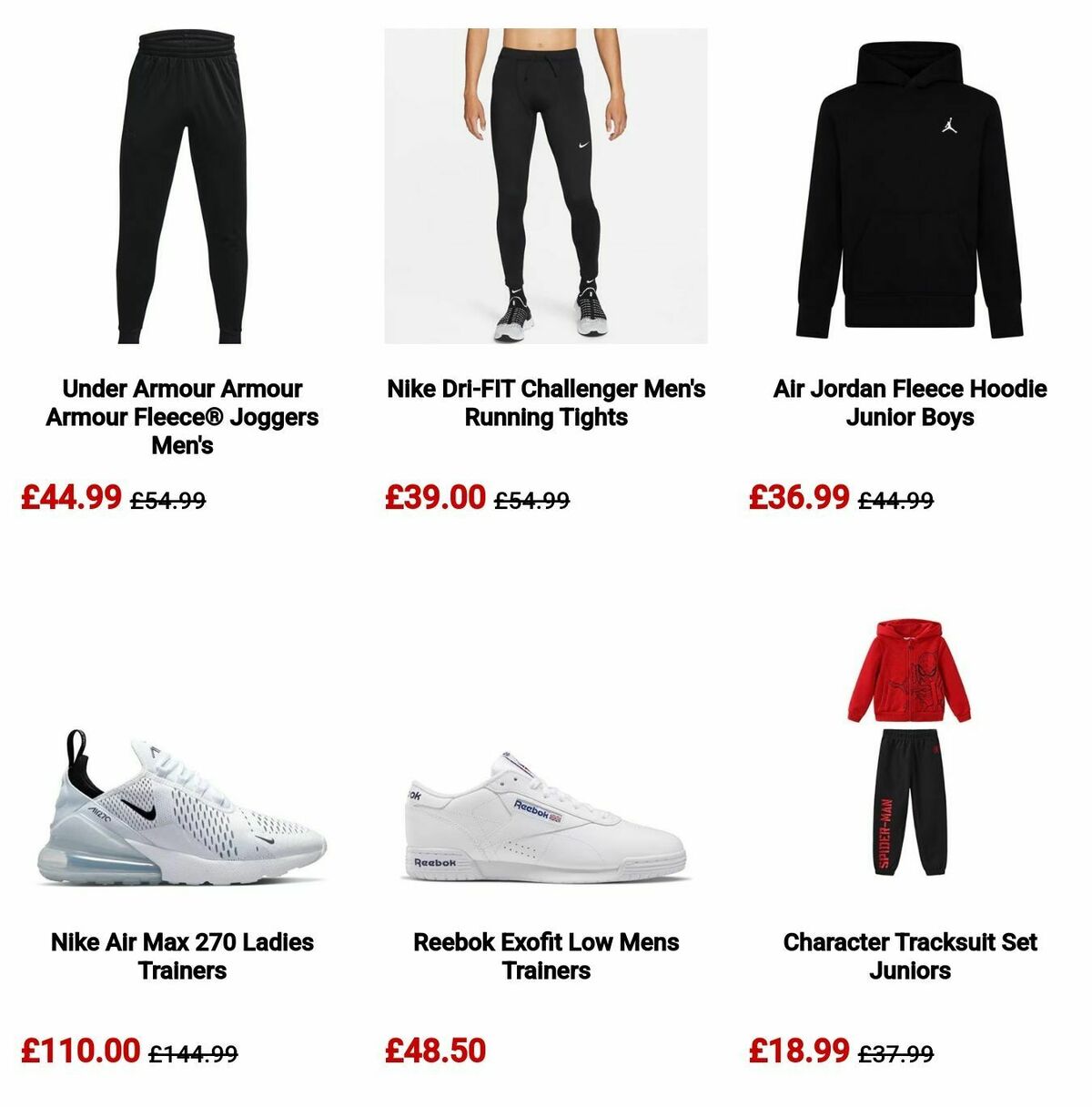 Sports Direct Offers from 18 December