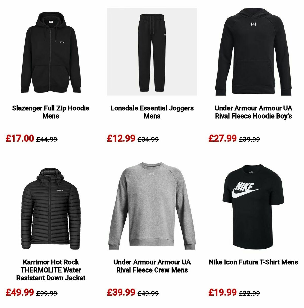 Sports Direct Offers from 18 December