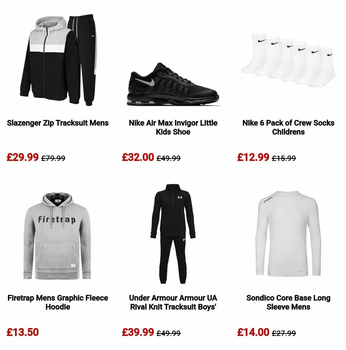 Sports Direct Offers from 18 December