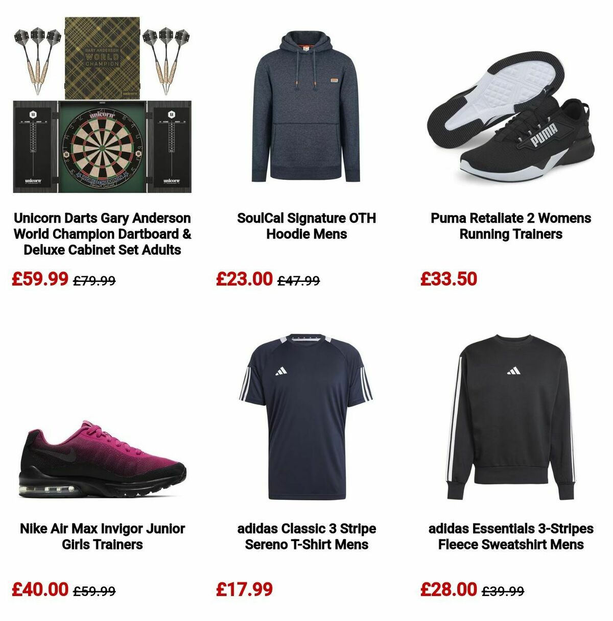 Sports Direct Offers from 18 December