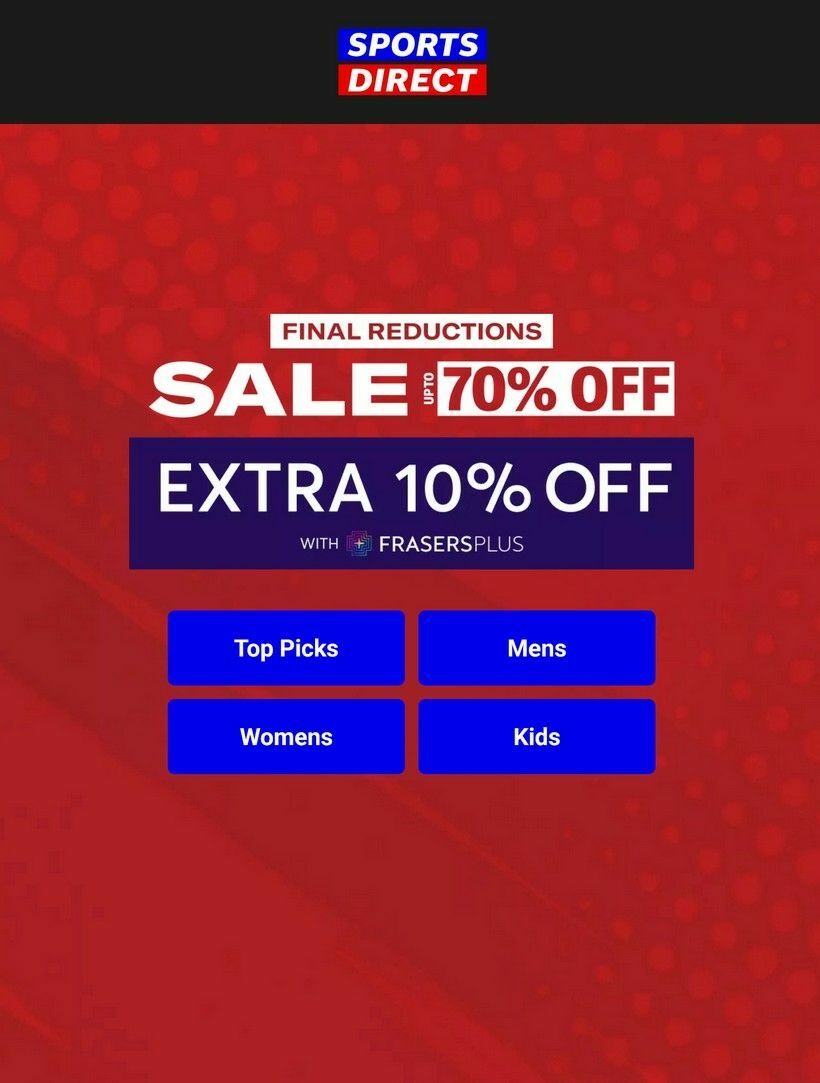 Sports Direct Offers from 24 January