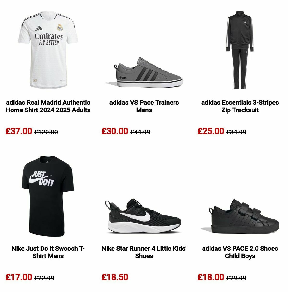 Sports Direct Offers from 24 January