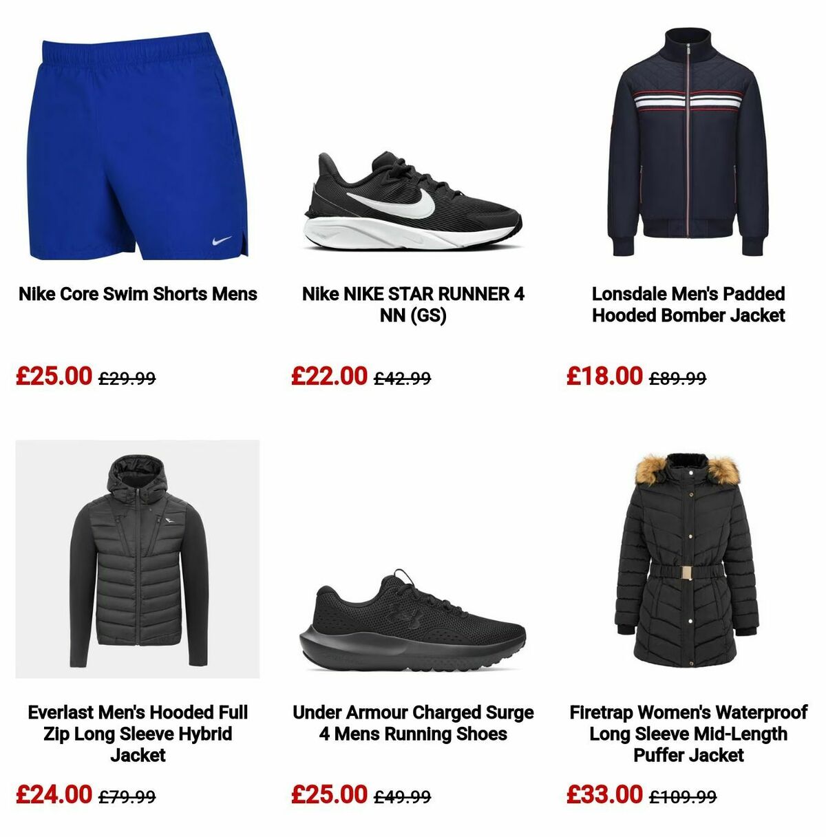 Sports Direct Offers from 24 January