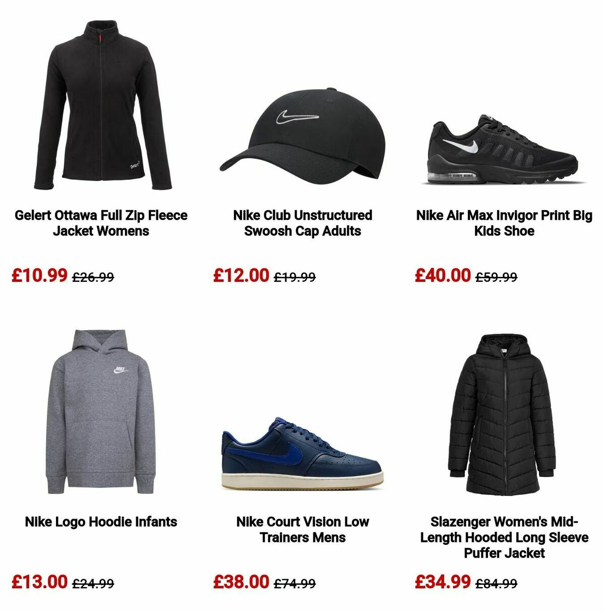 Sports Direct Offers from 24 January