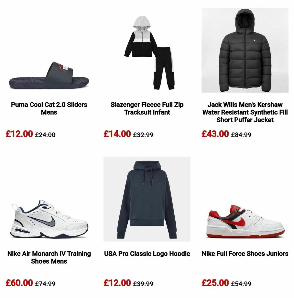 Sports Direct Offers from 24 January