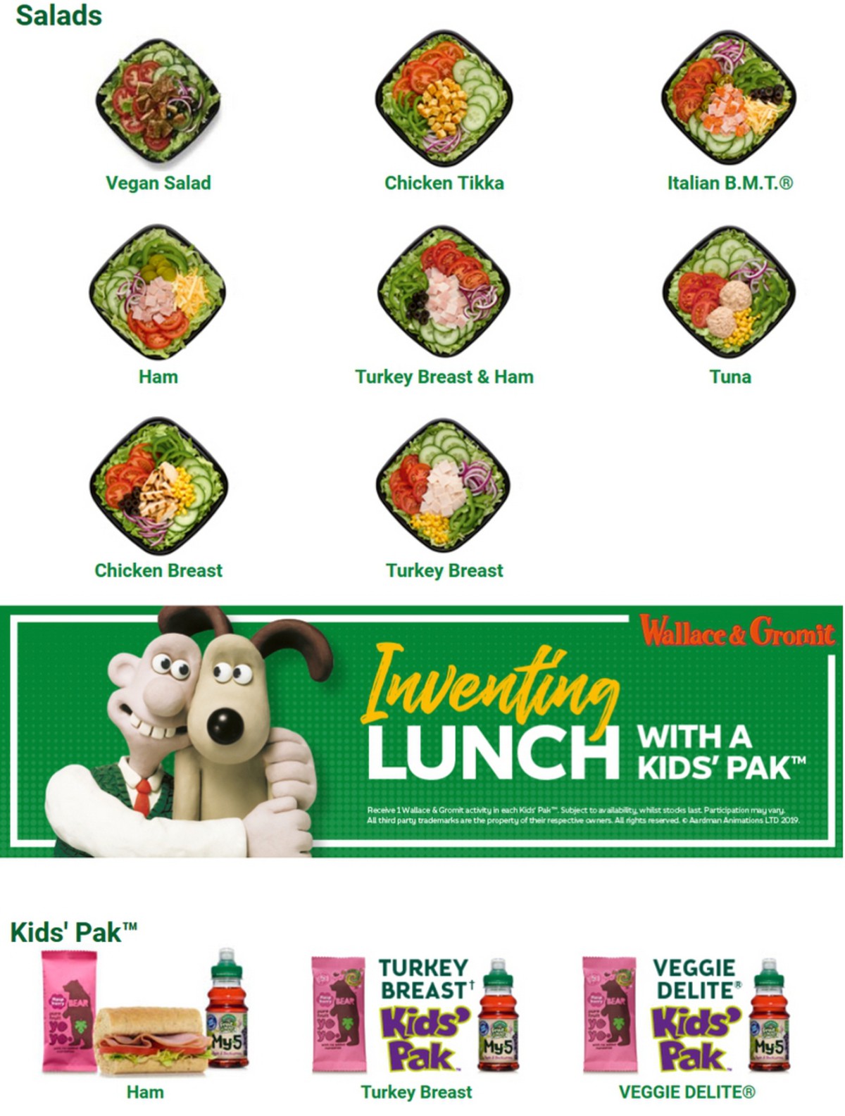 SUBWAY Menu Offers from 1 April