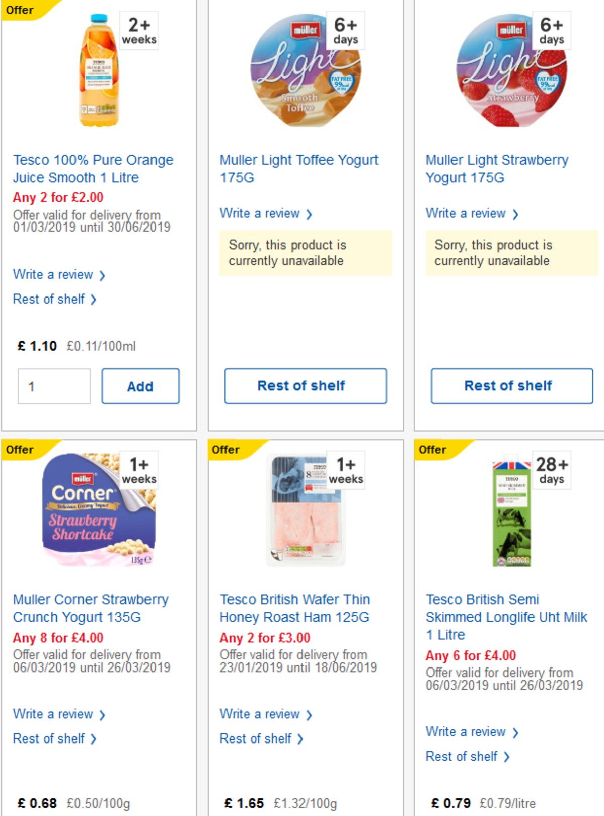 TESCO Offers from 13 March