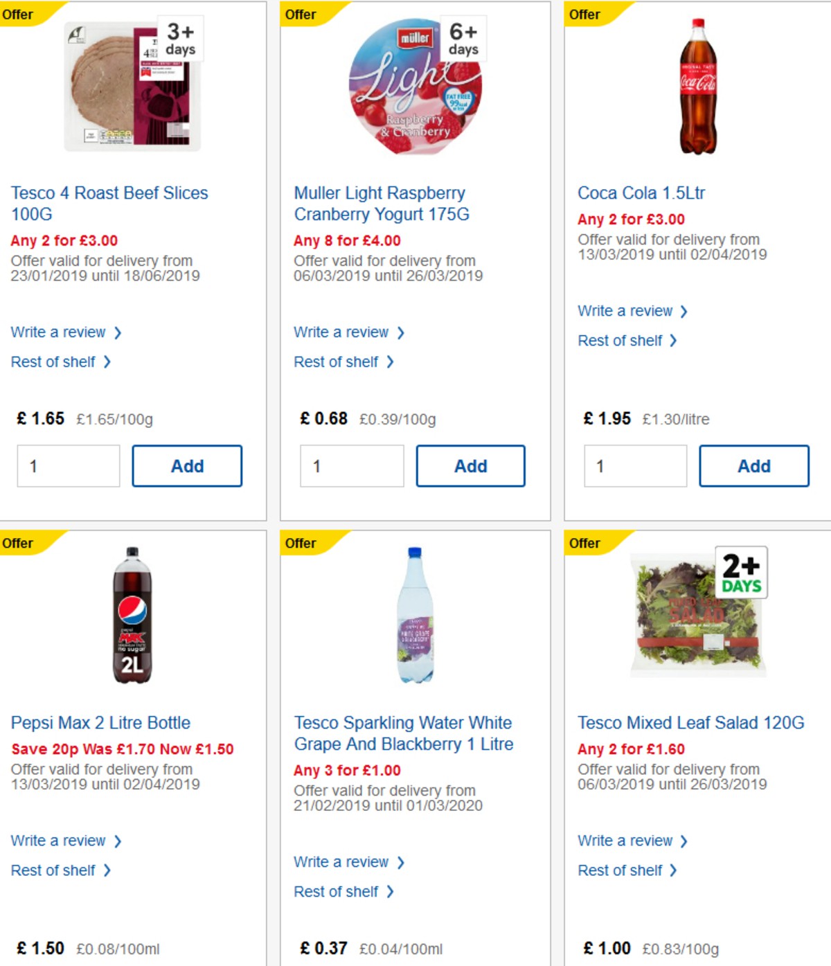 TESCO Offers from 20 March