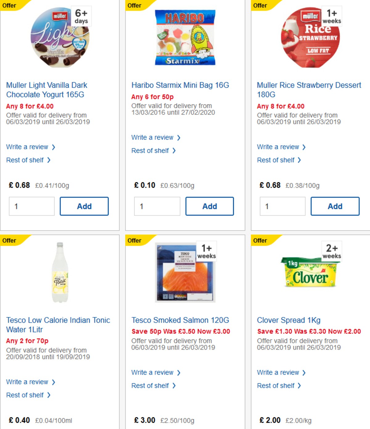 TESCO Offers from 20 March