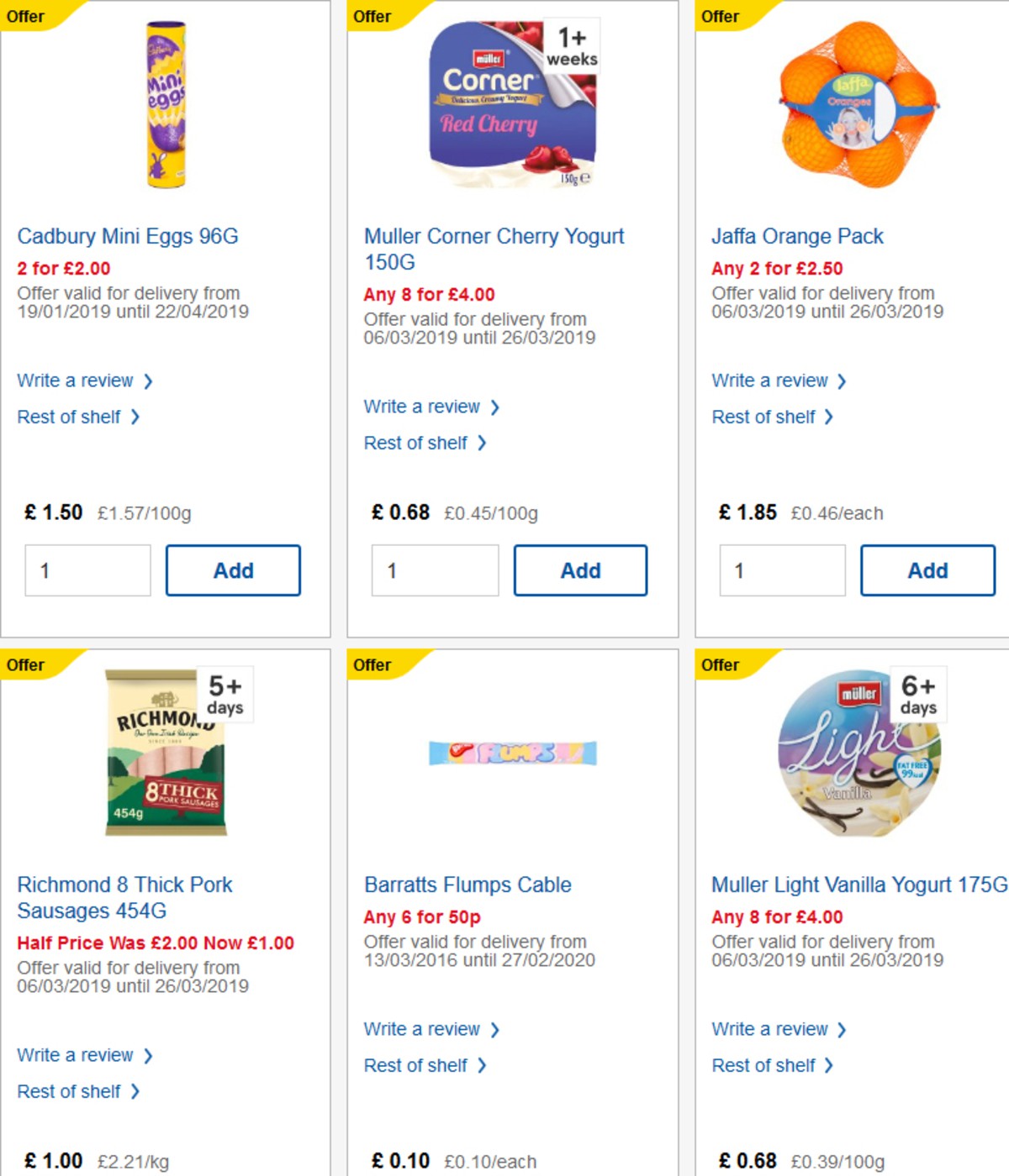 TESCO Offers from 20 March