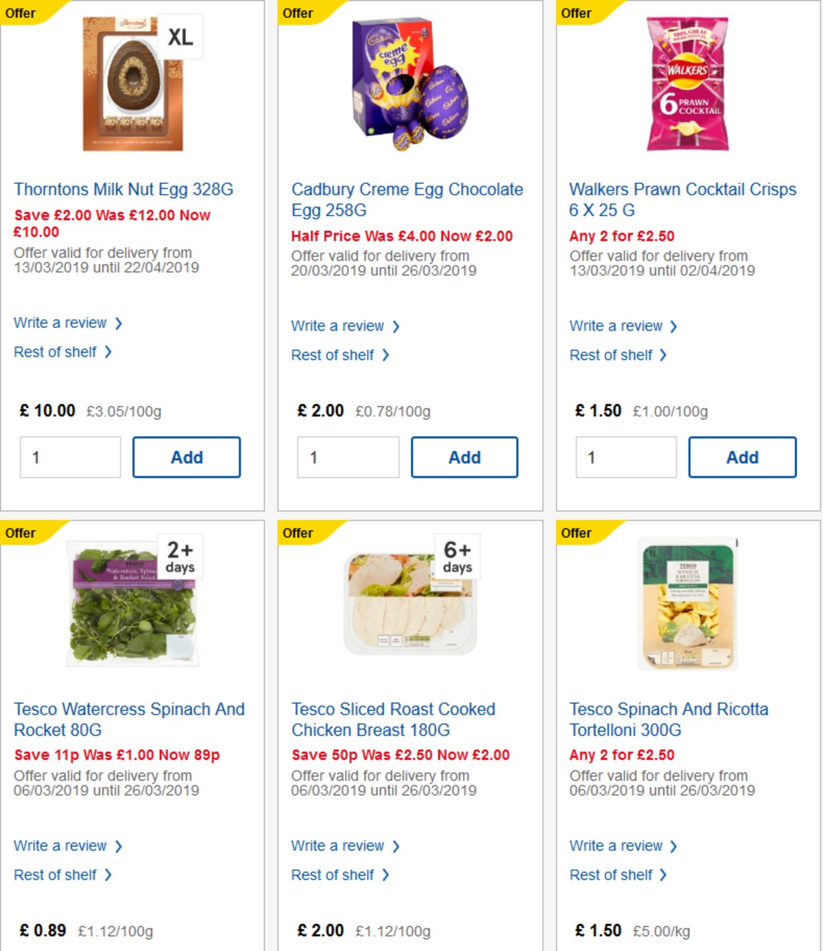 TESCO Offers from 20 March