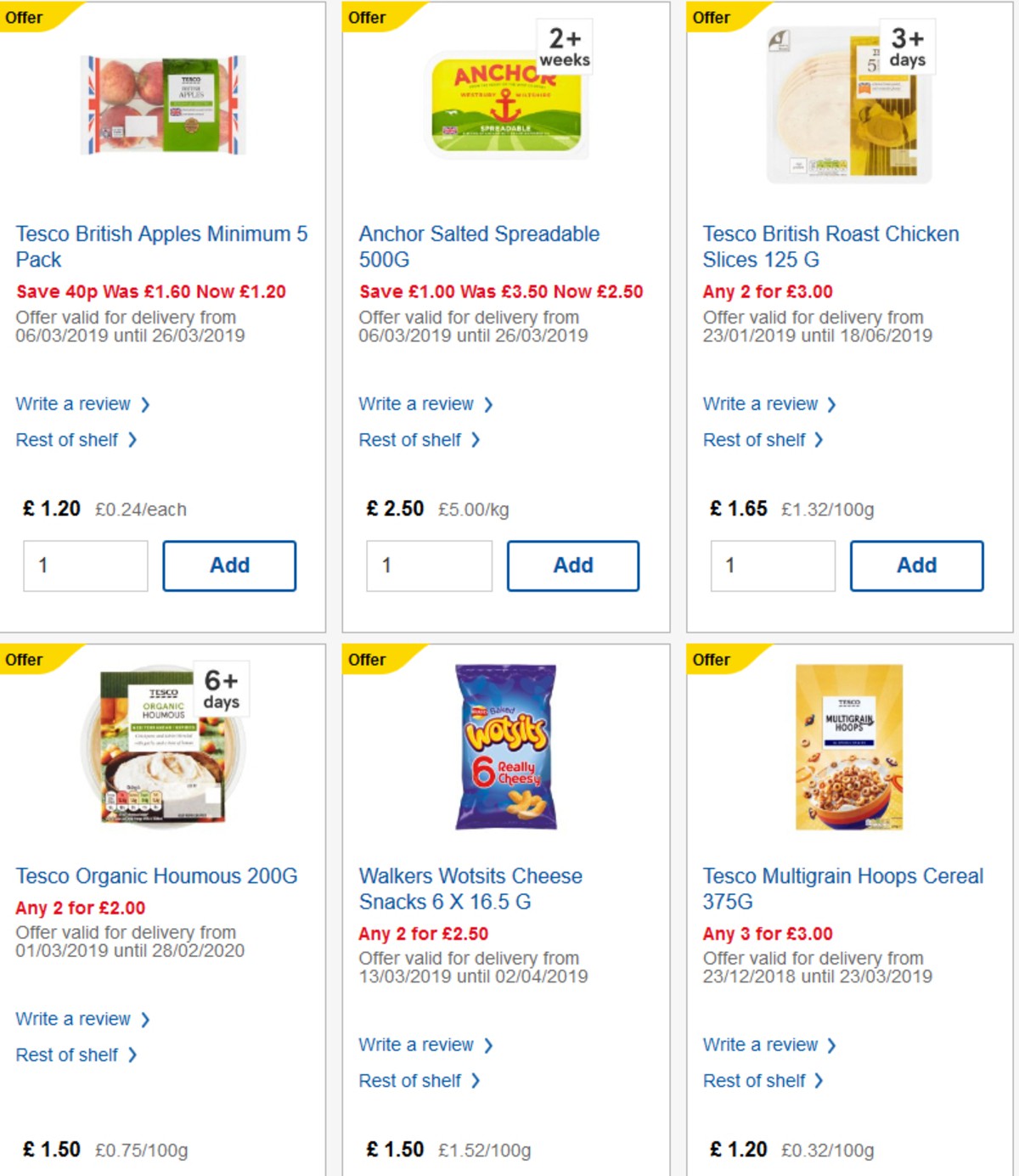 TESCO Offers from 20 March