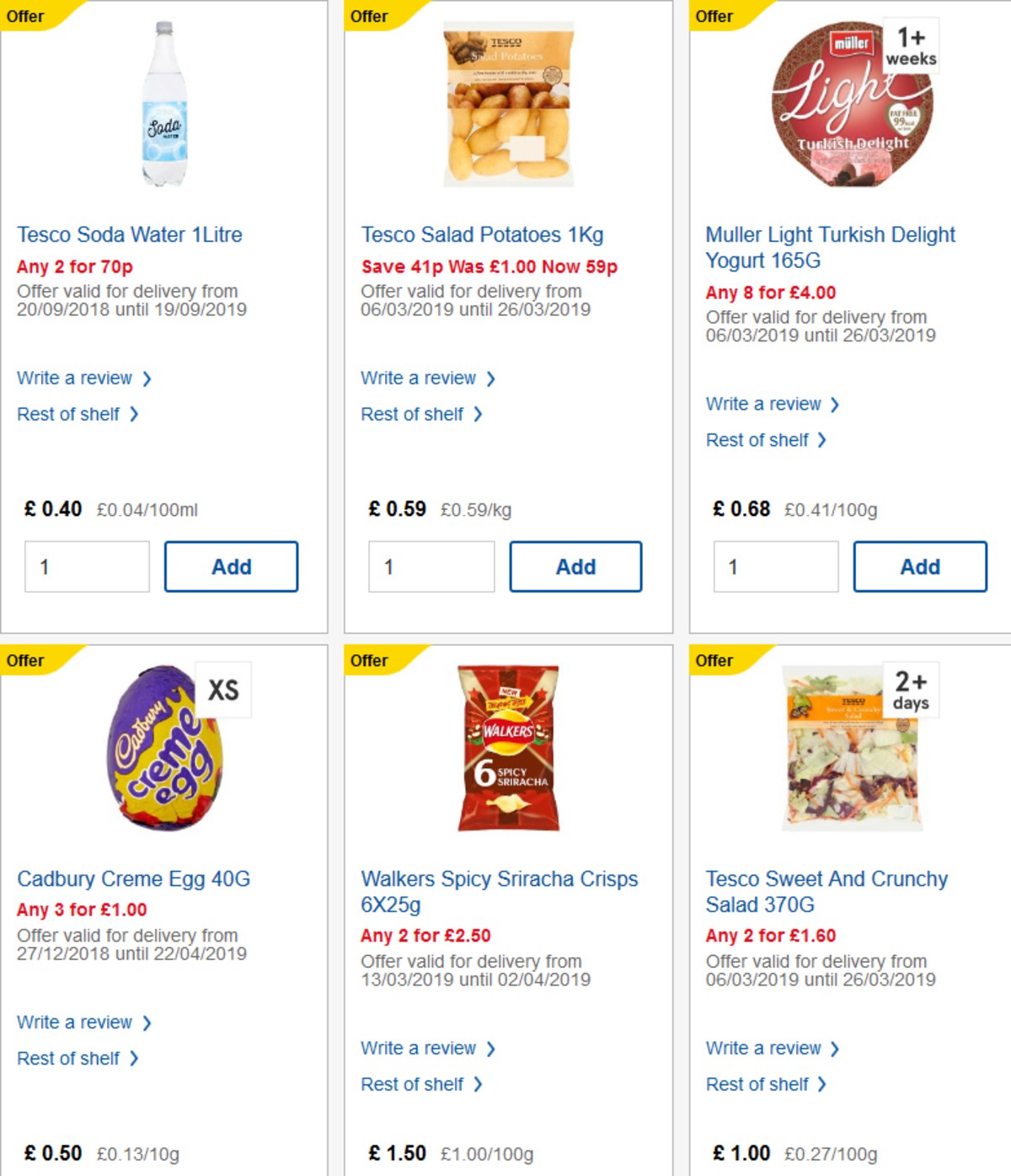 TESCO Offers from 20 March