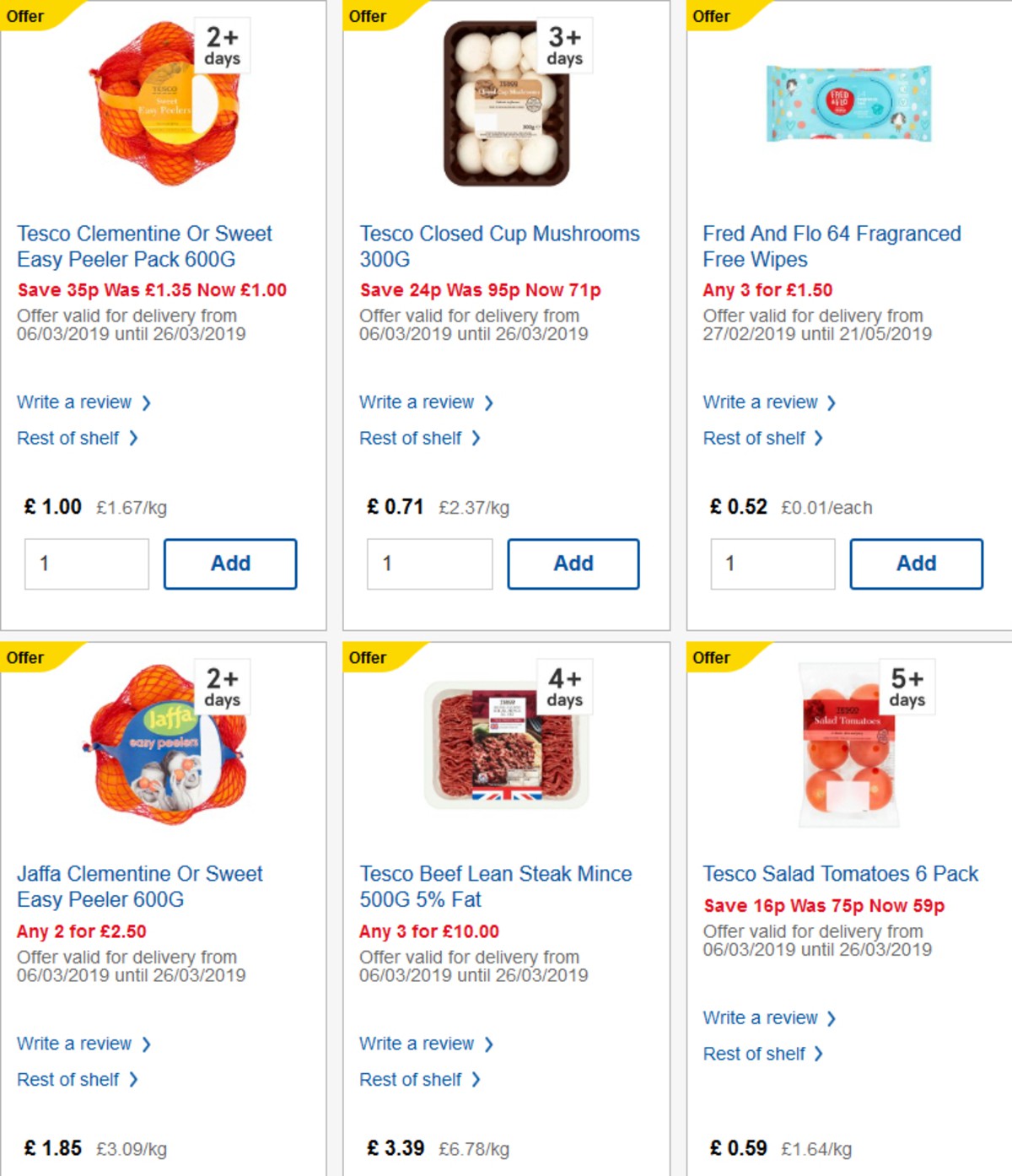 TESCO Offers from 20 March