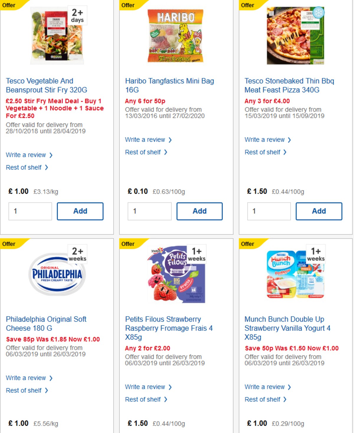 TESCO Offers from 20 March
