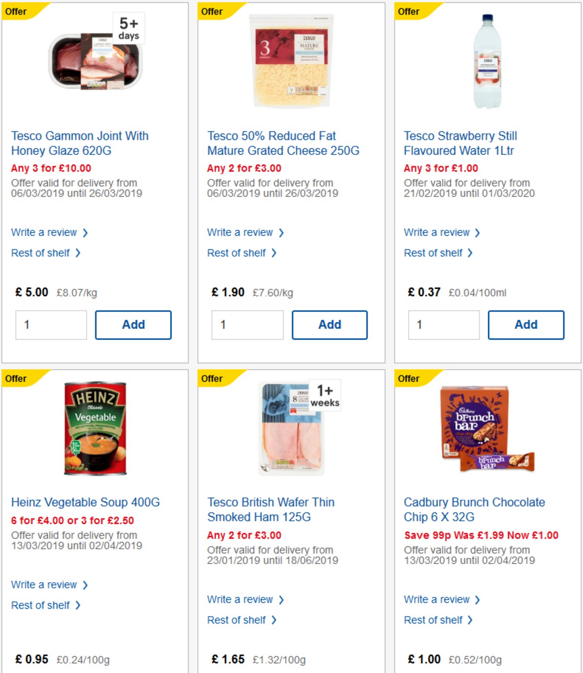 TESCO Offers from 20 March