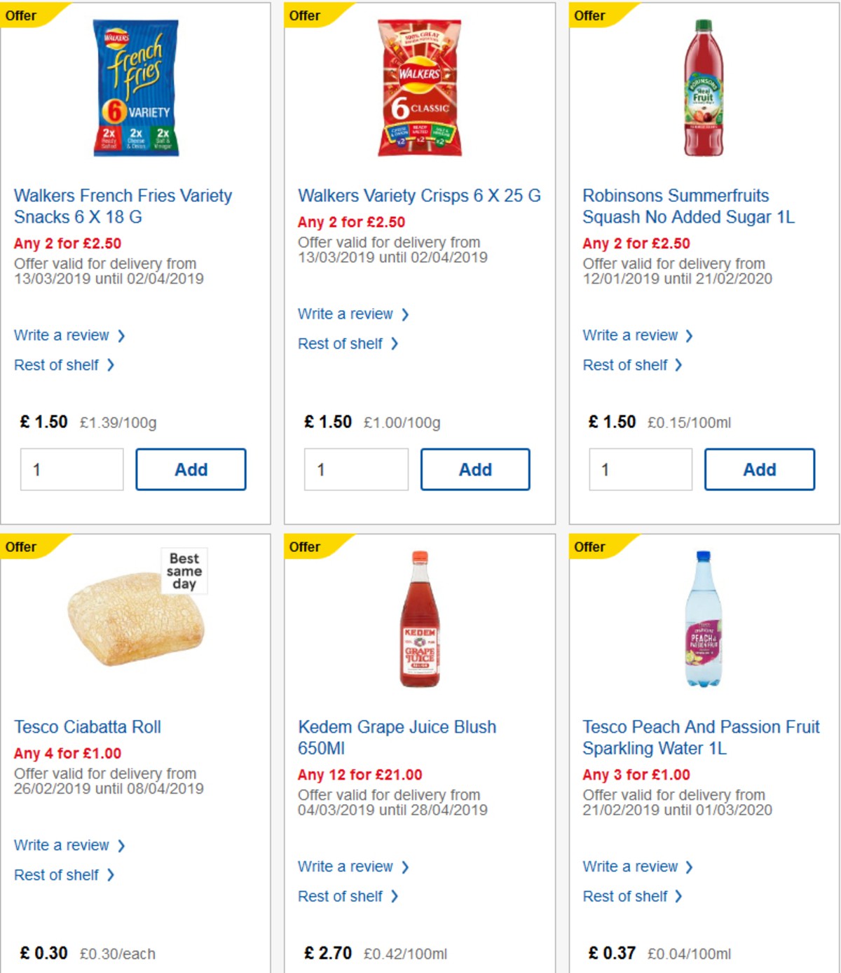 TESCO Offers from 20 March