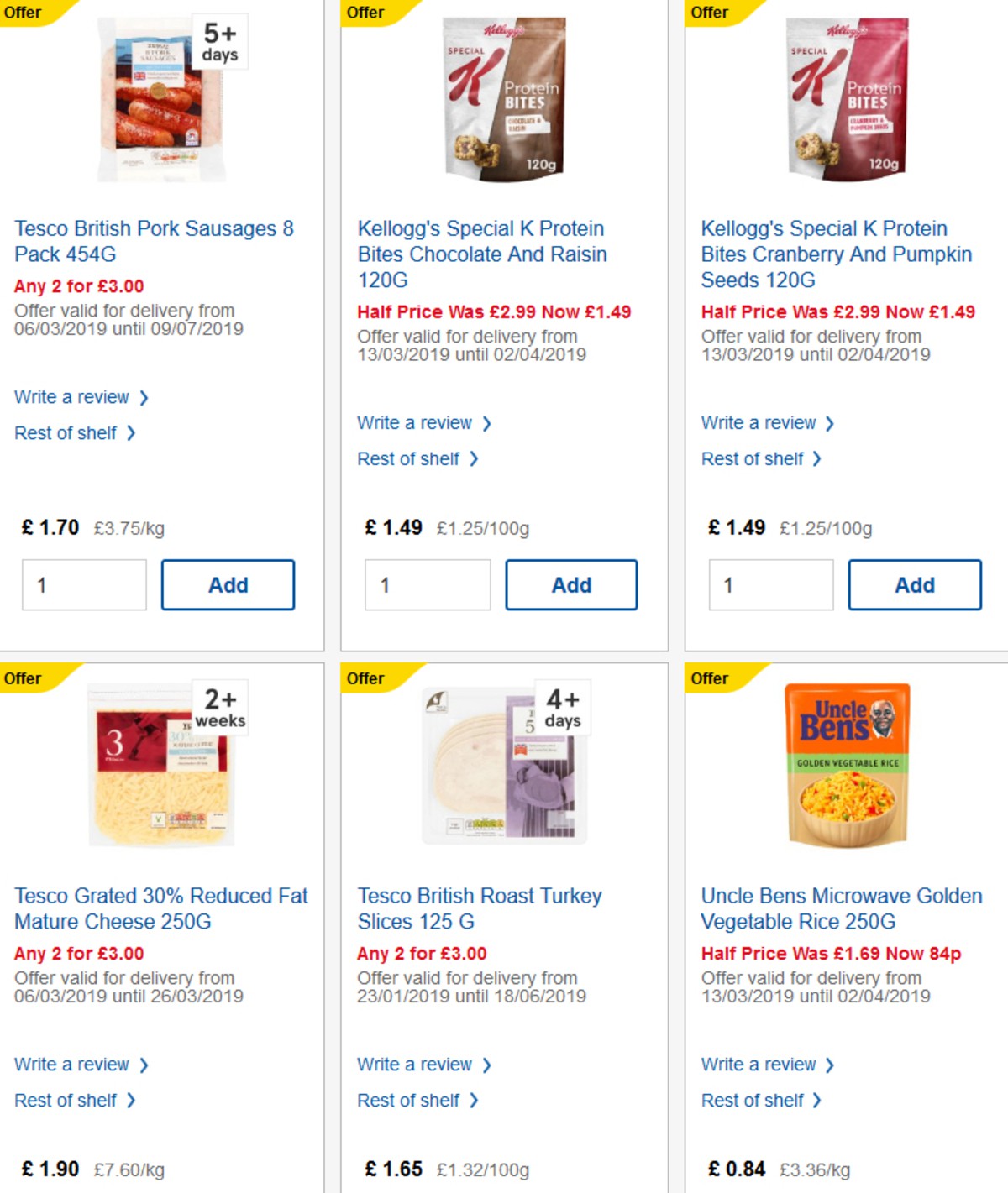 TESCO Offers from 20 March