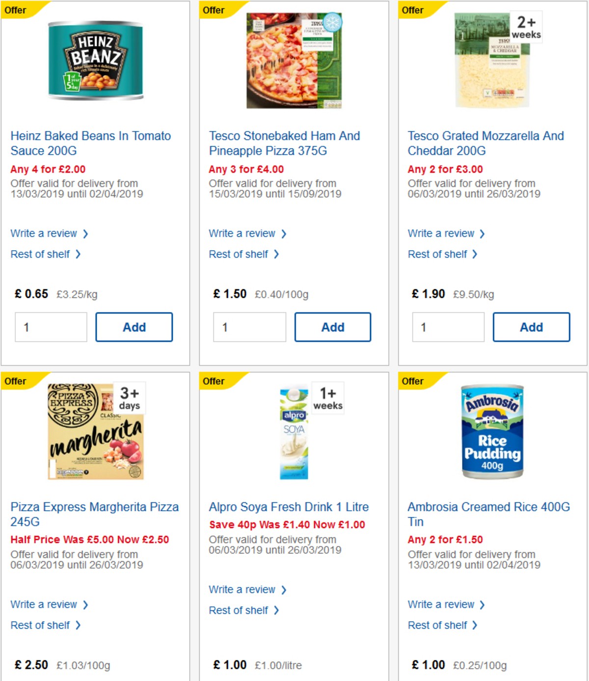 TESCO Offers from 20 March