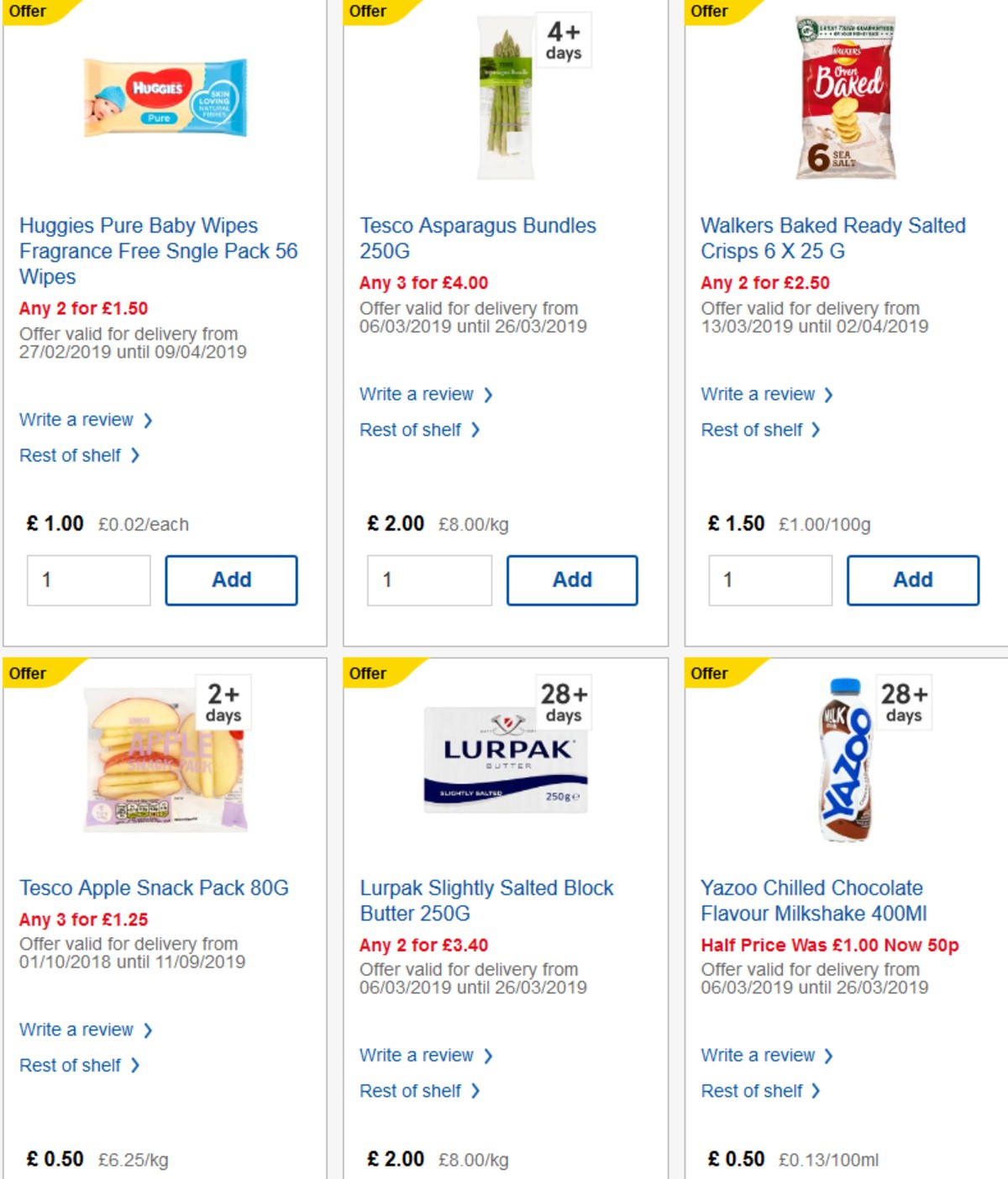 TESCO Offers from 20 March