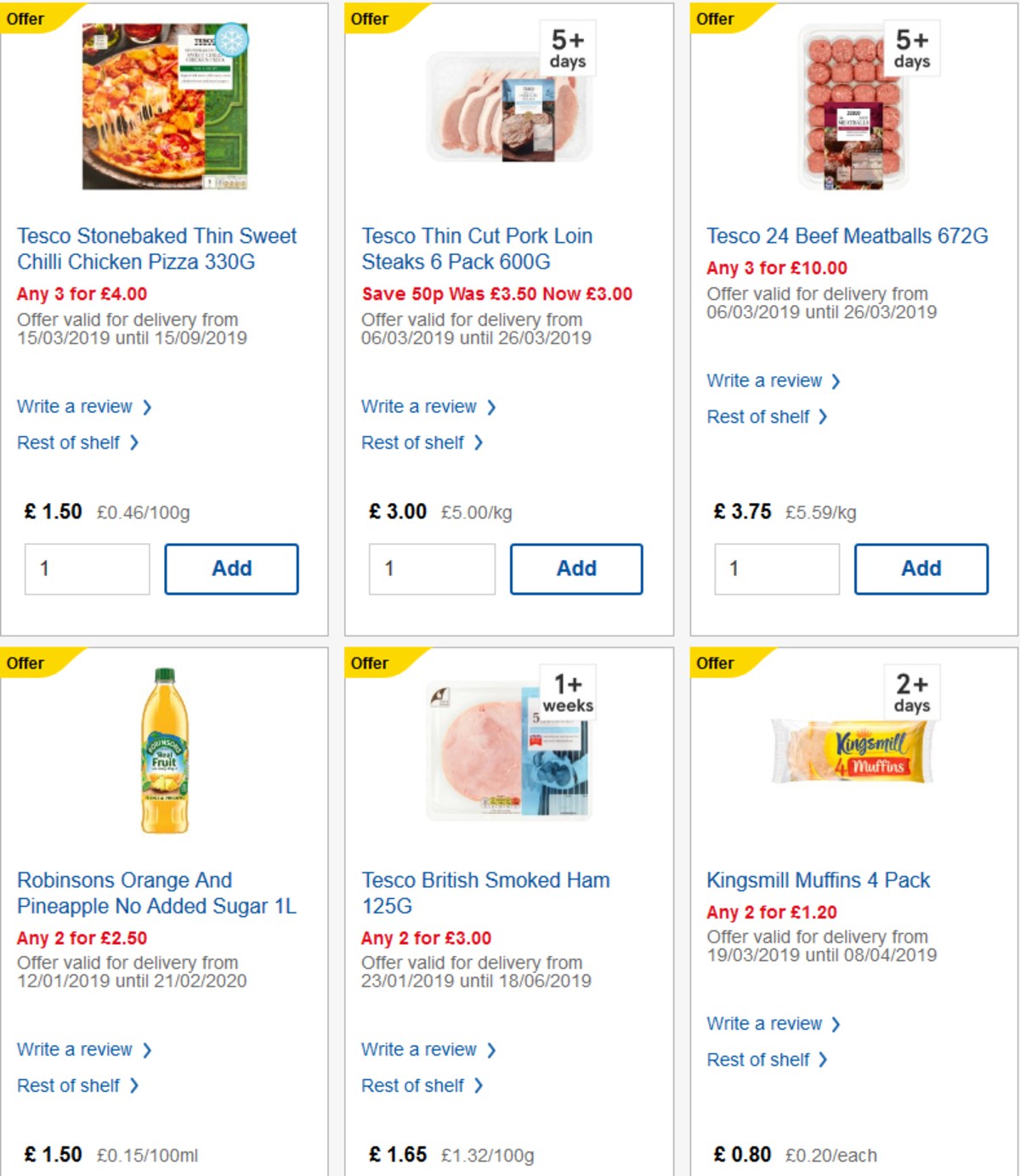 TESCO Offers from 20 March