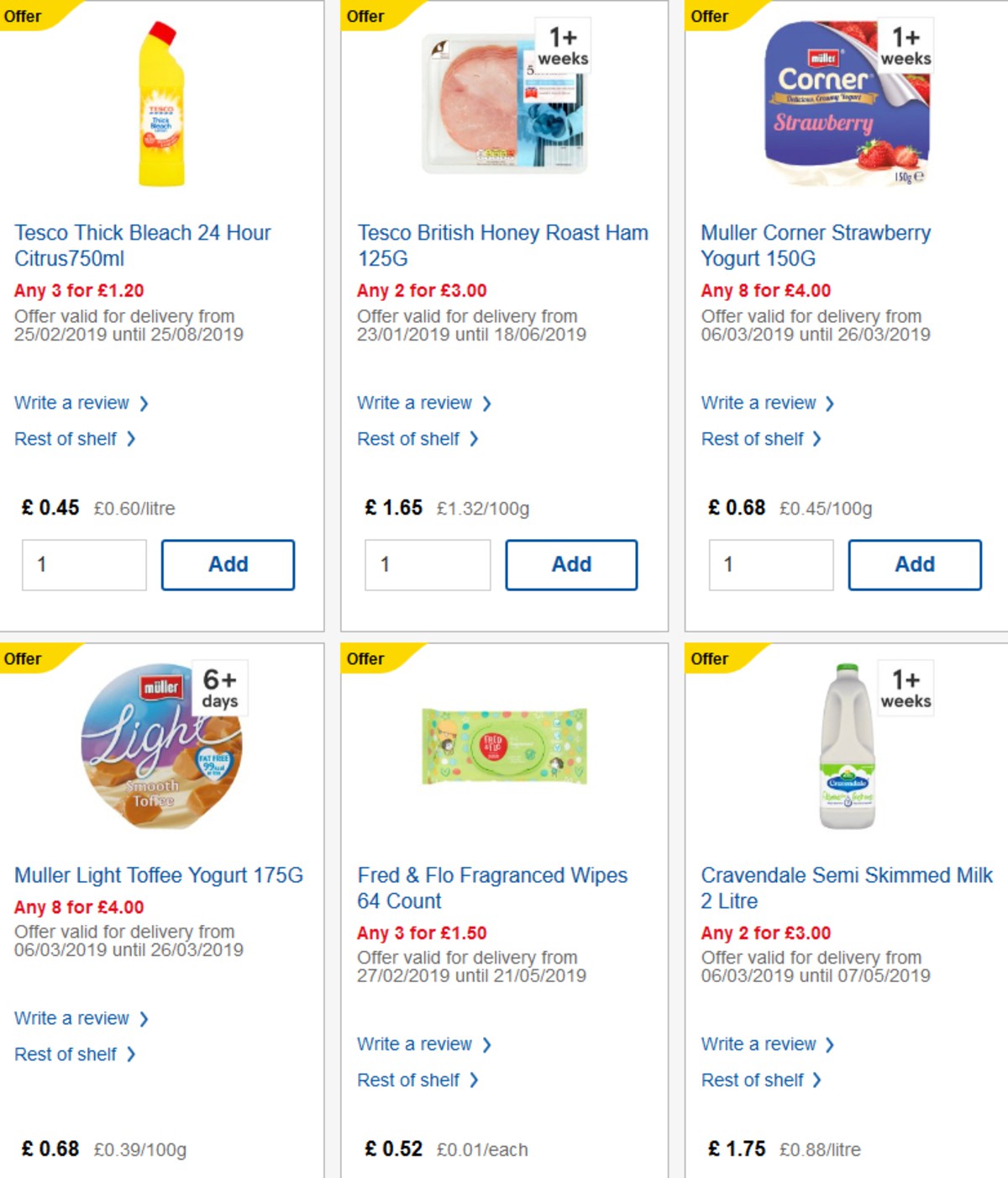 TESCO Offers from 20 March