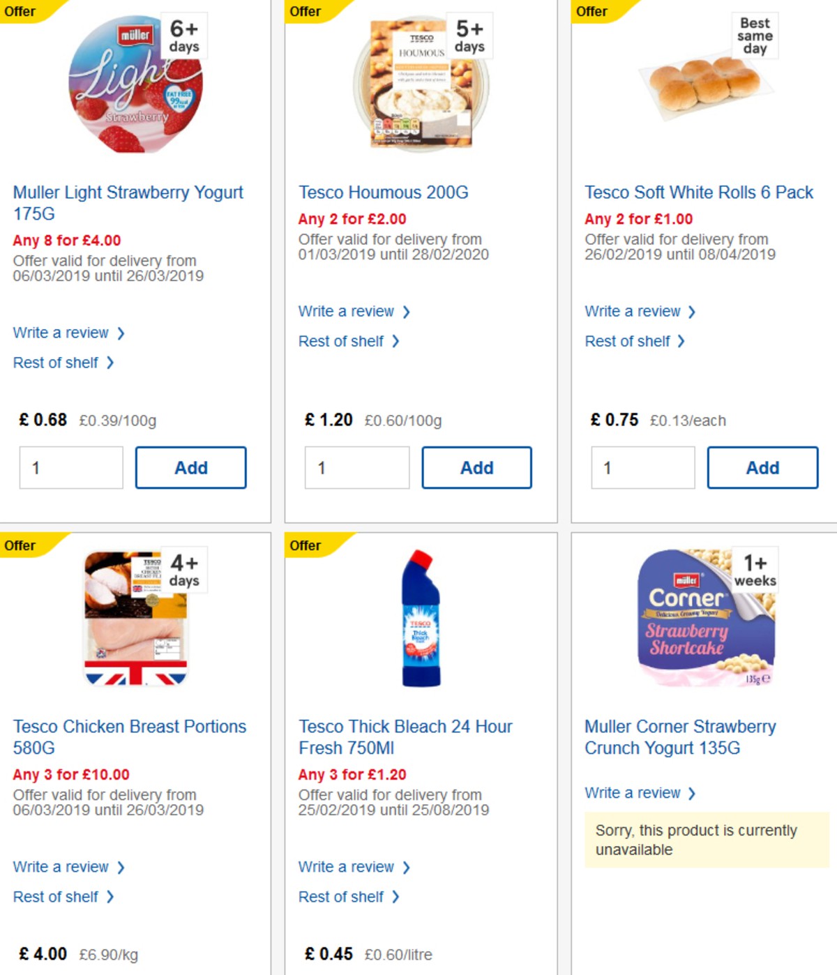 TESCO Offers from 20 March