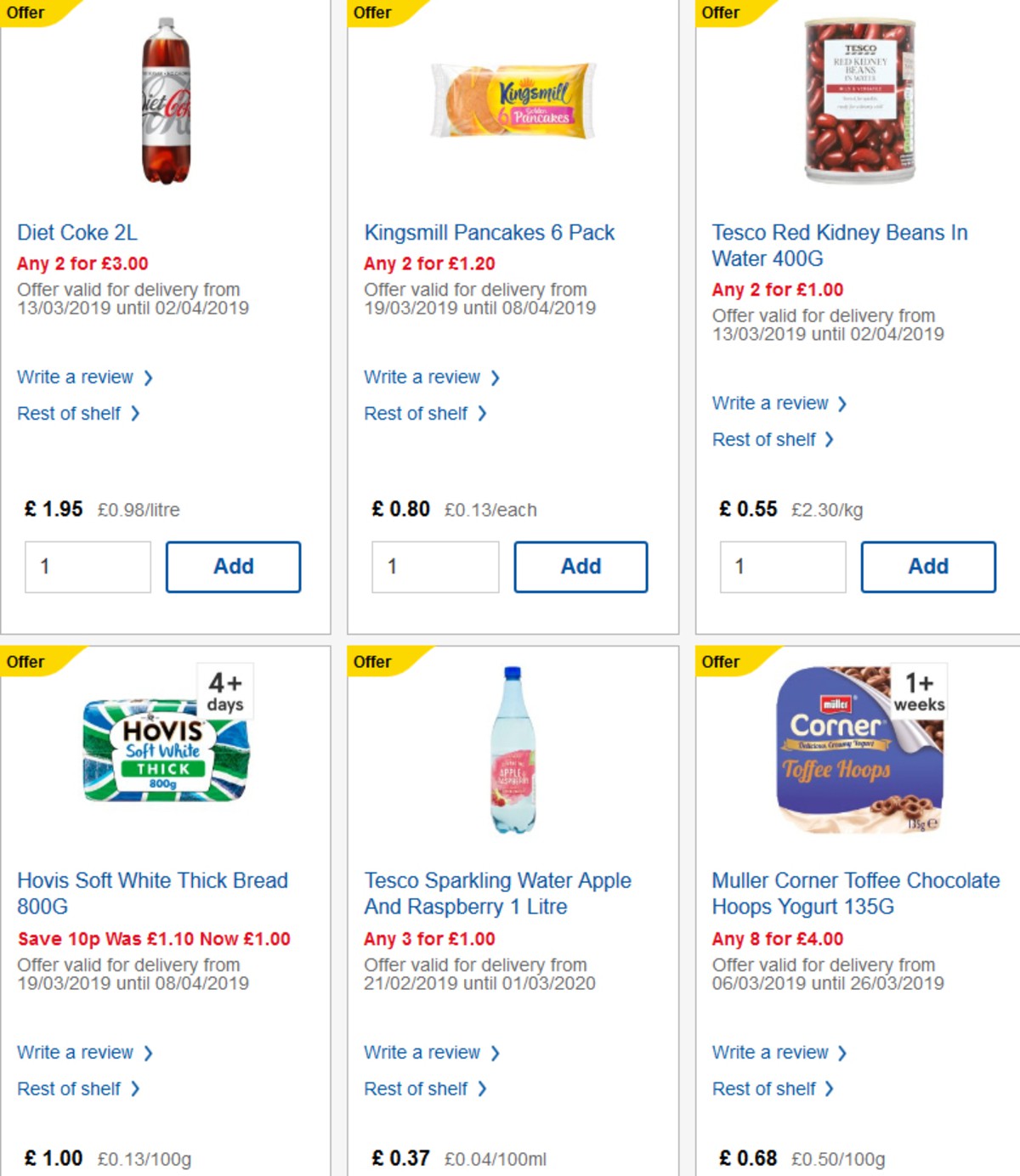 TESCO Offers from 20 March