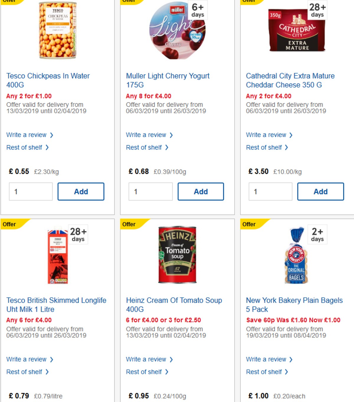 TESCO Offers from 20 March