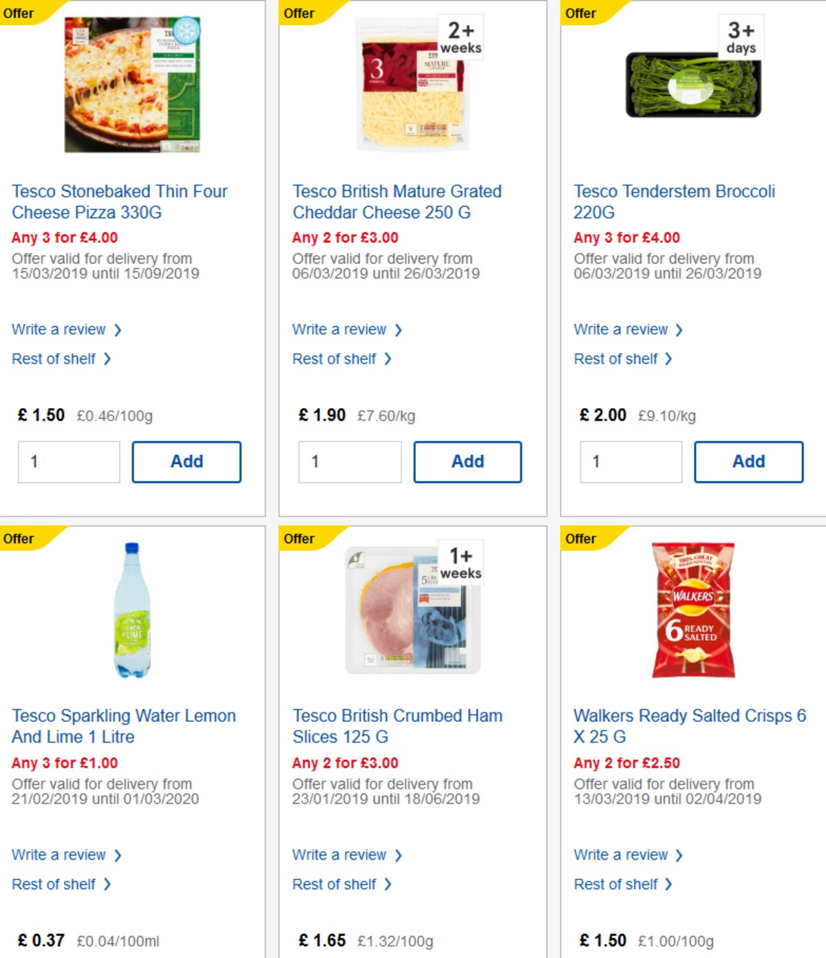 TESCO Offers from 20 March