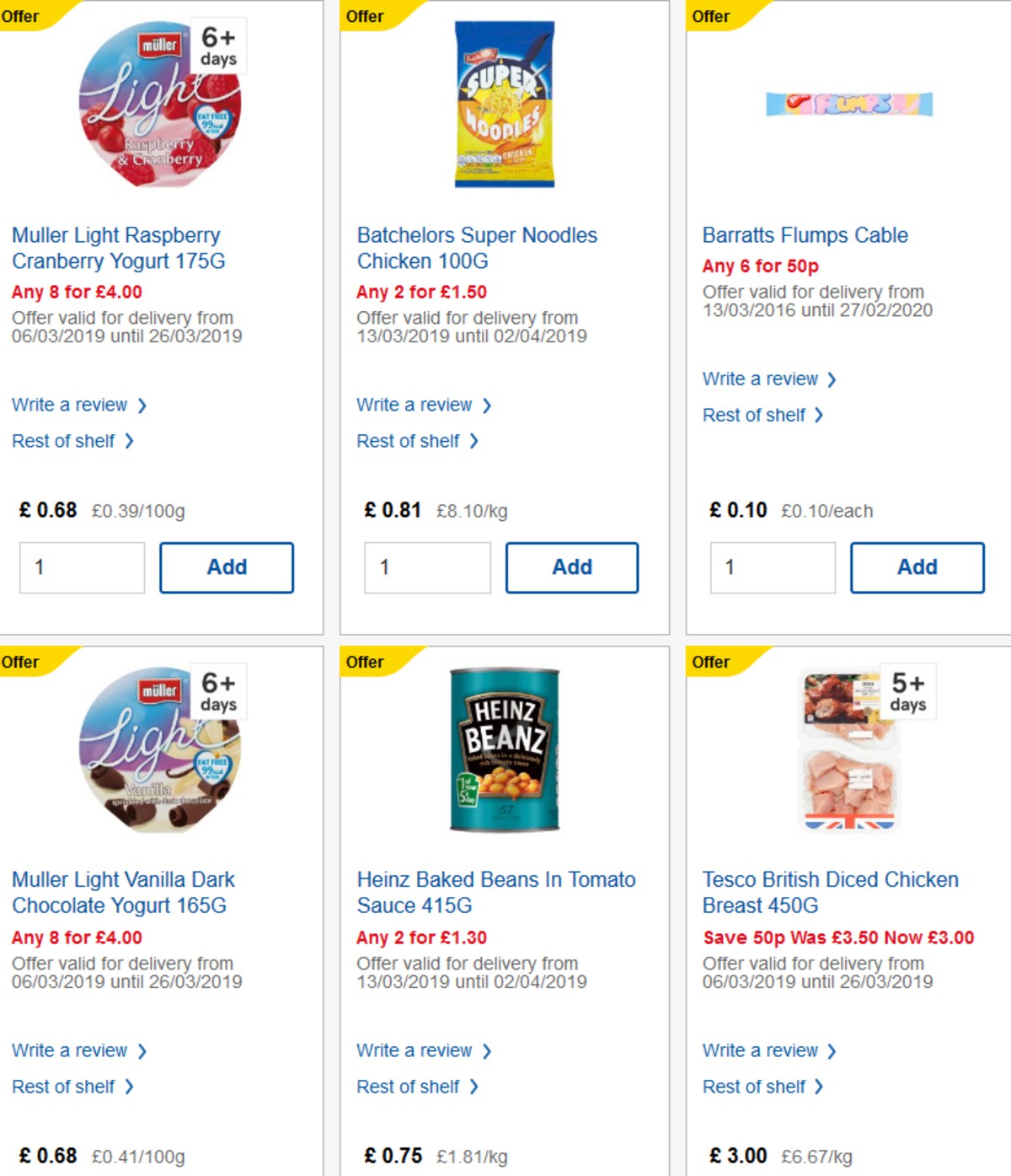 TESCO Offers from 27 March