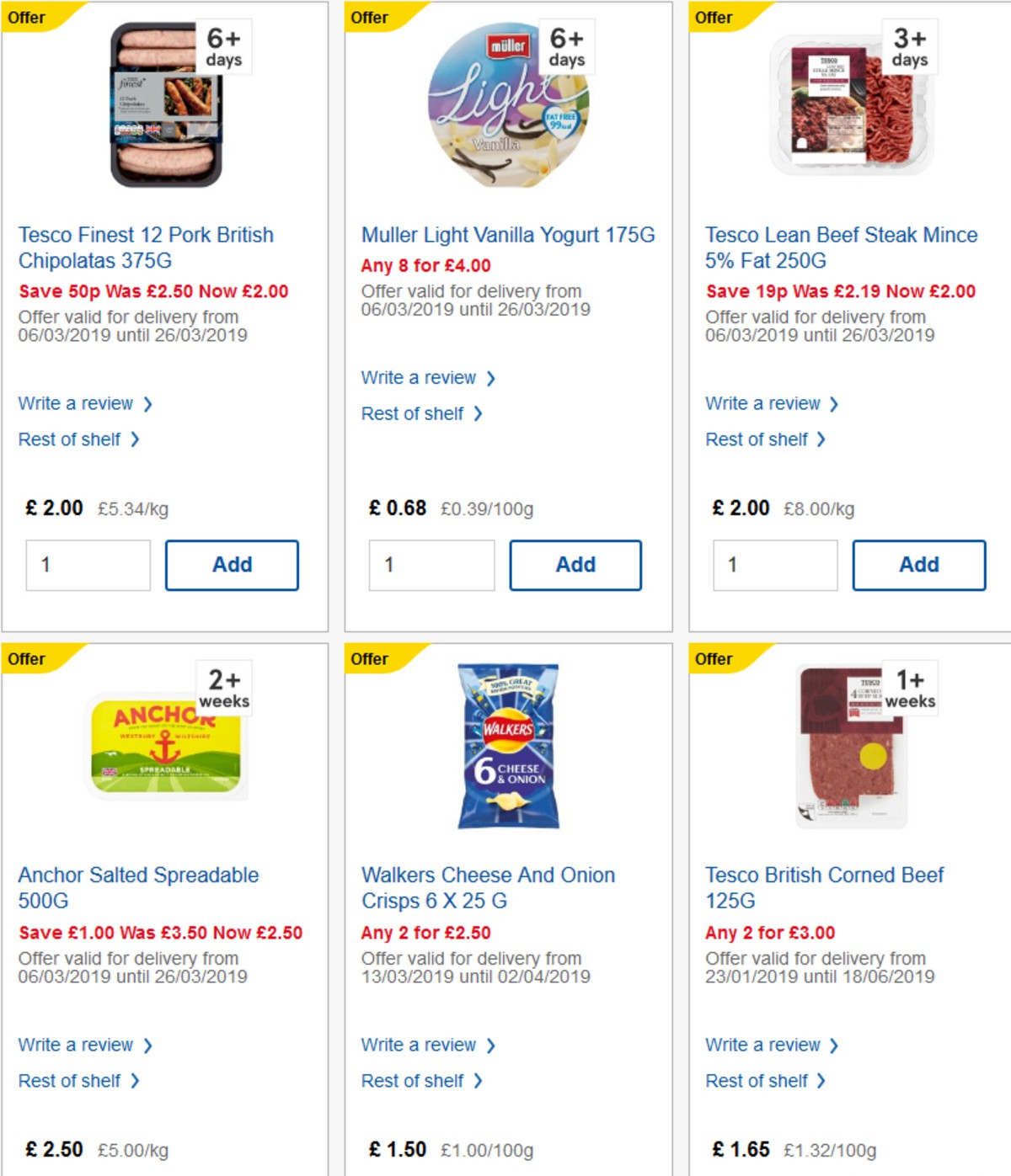 TESCO Offers from 27 March