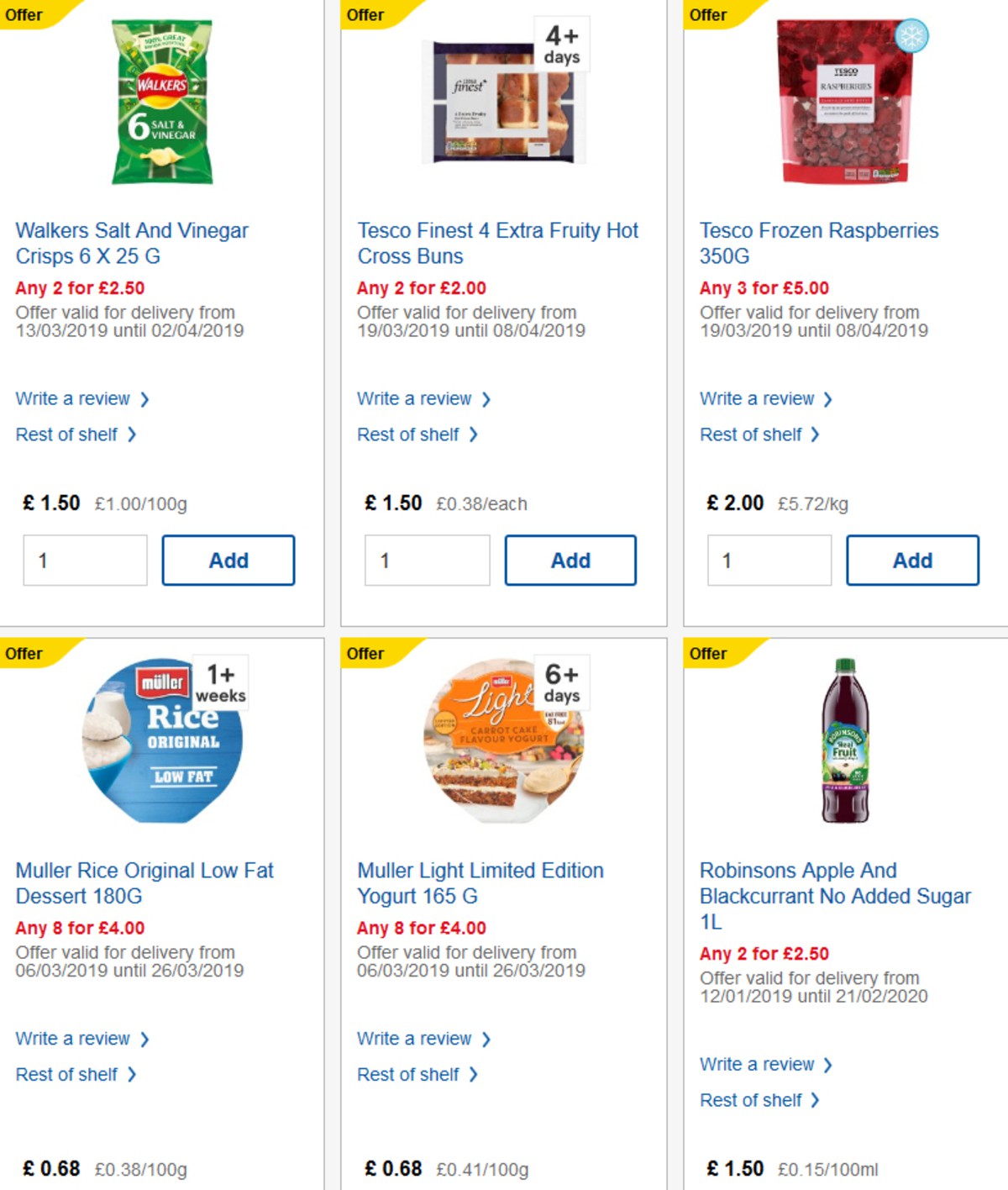 TESCO Offers from 27 March