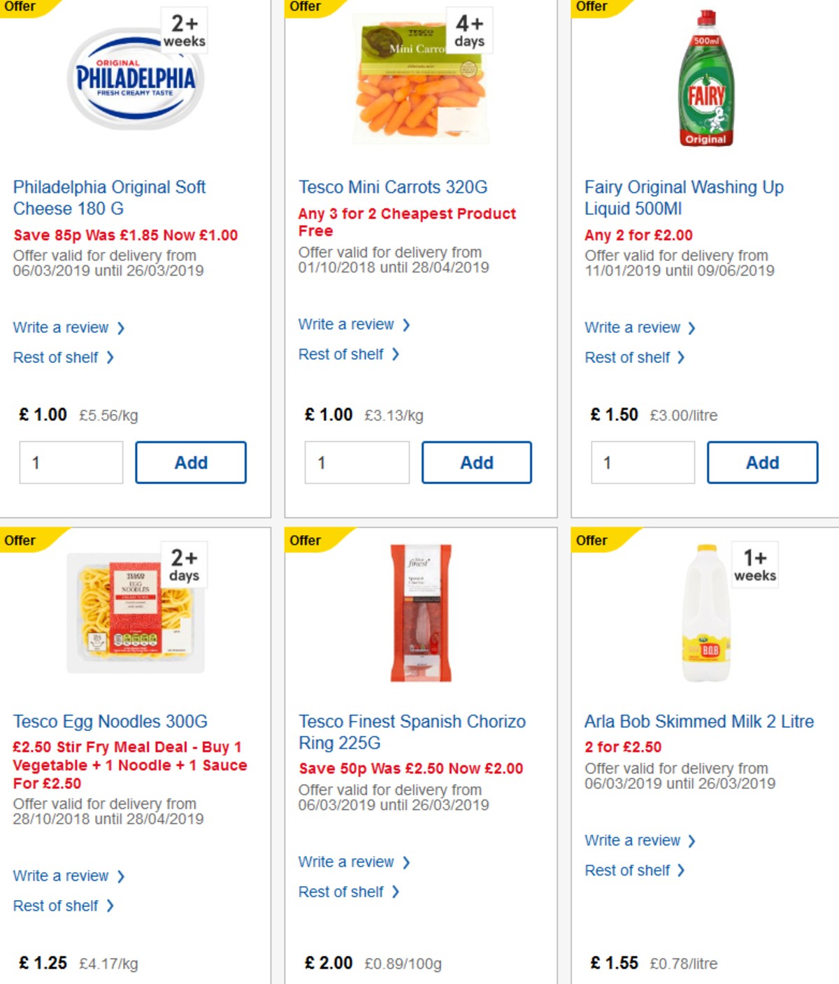 TESCO Offers from 27 March