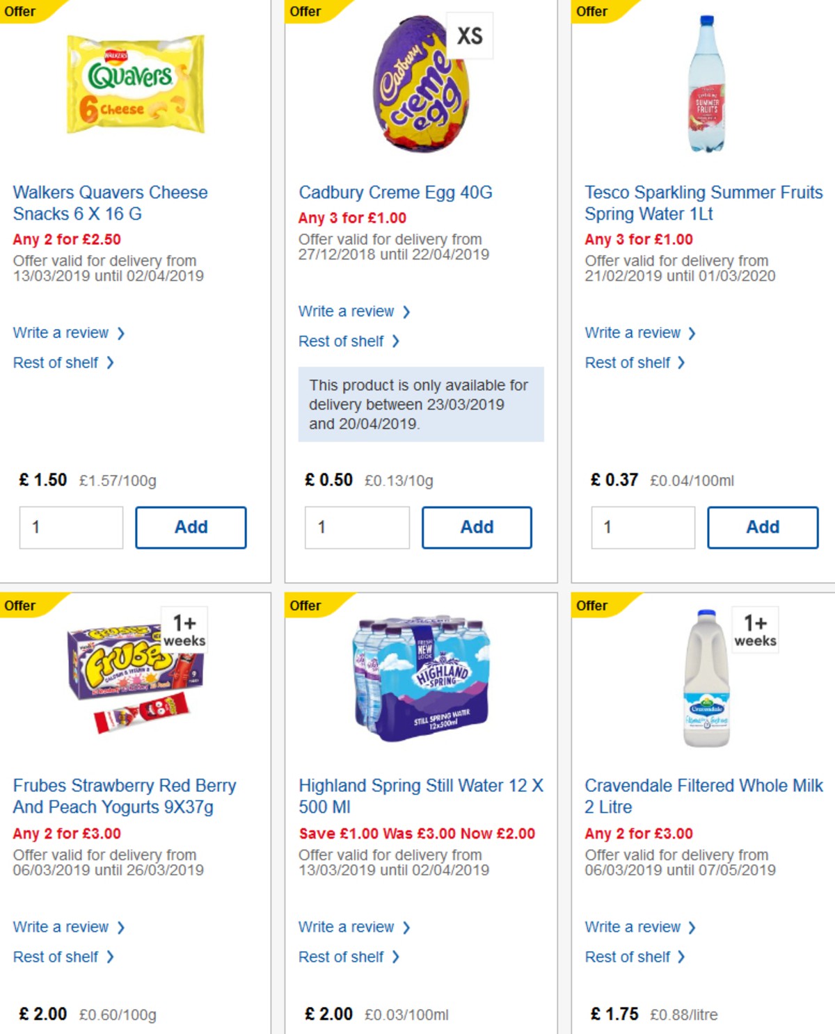 TESCO Offers from 27 March
