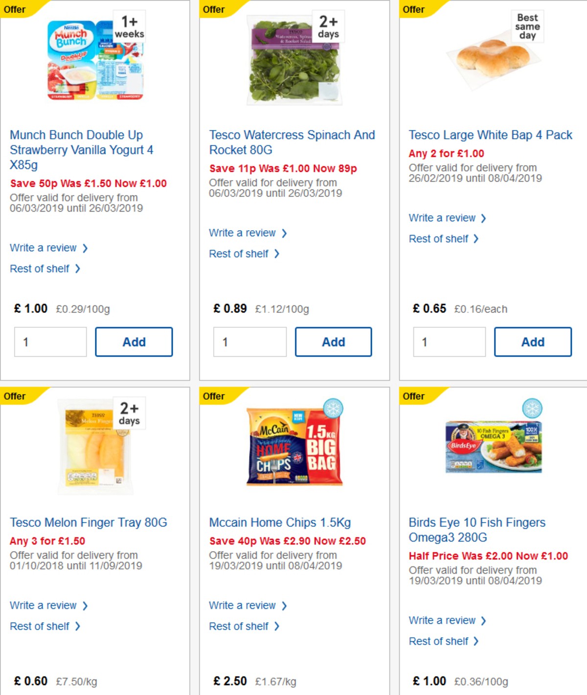 TESCO Offers from 27 March