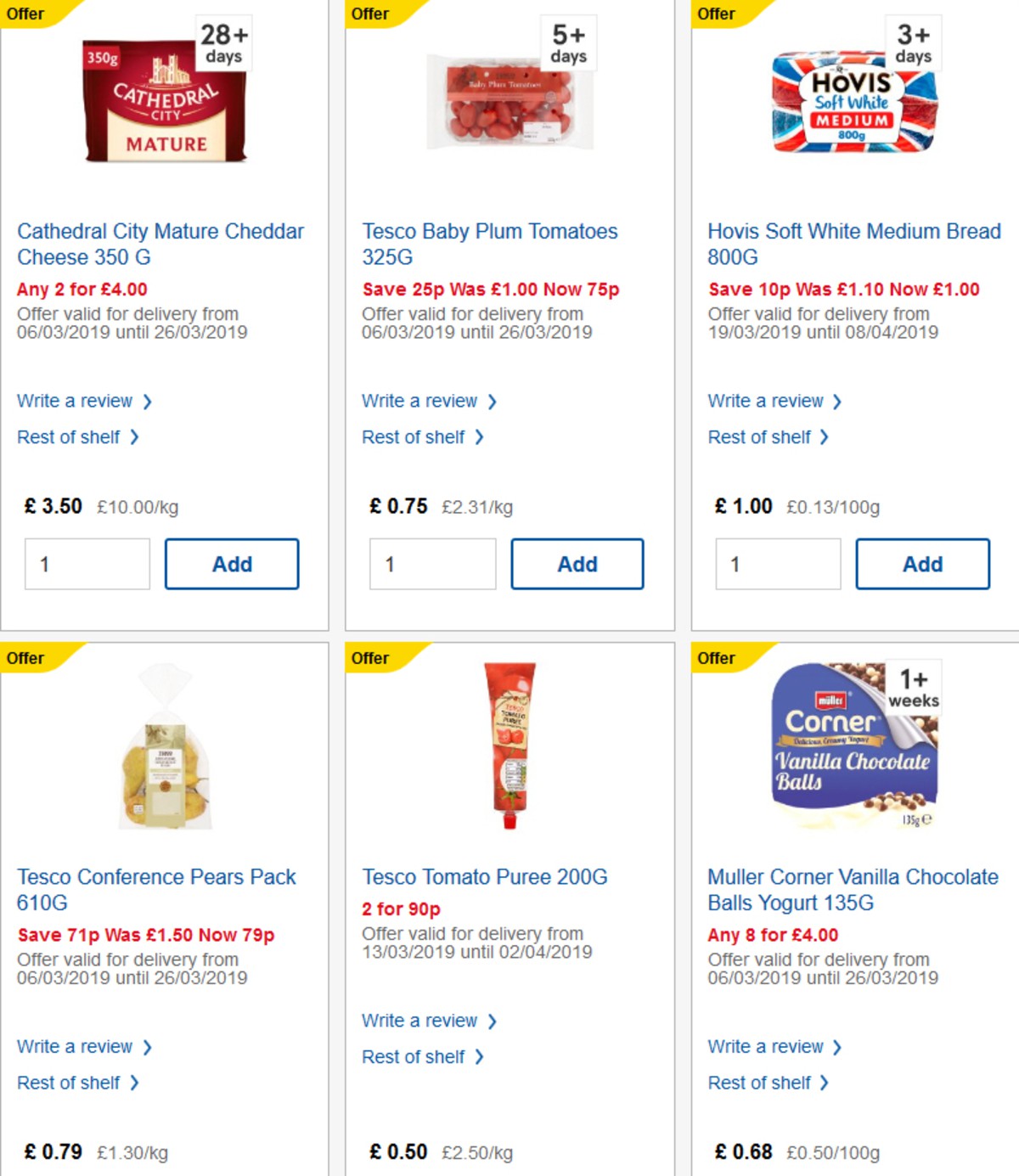 TESCO Offers from 27 March