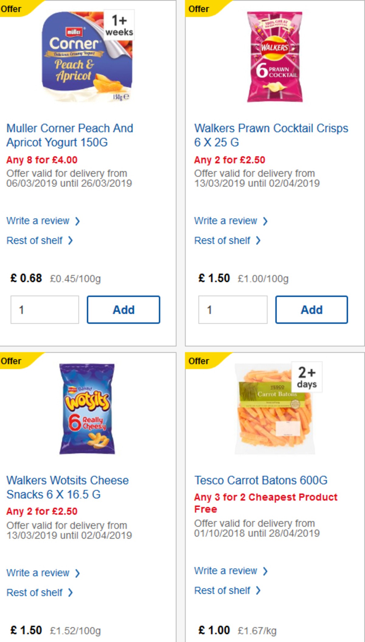 TESCO Offers from 27 March