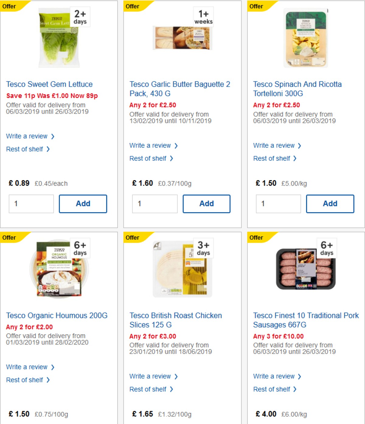 TESCO Offers from 27 March