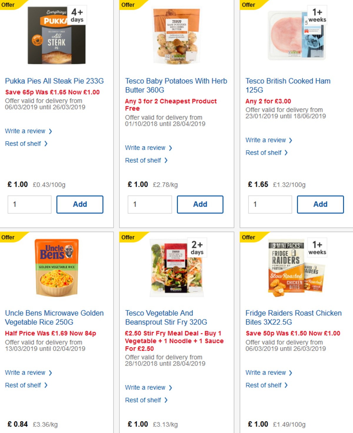 TESCO Offers from 27 March