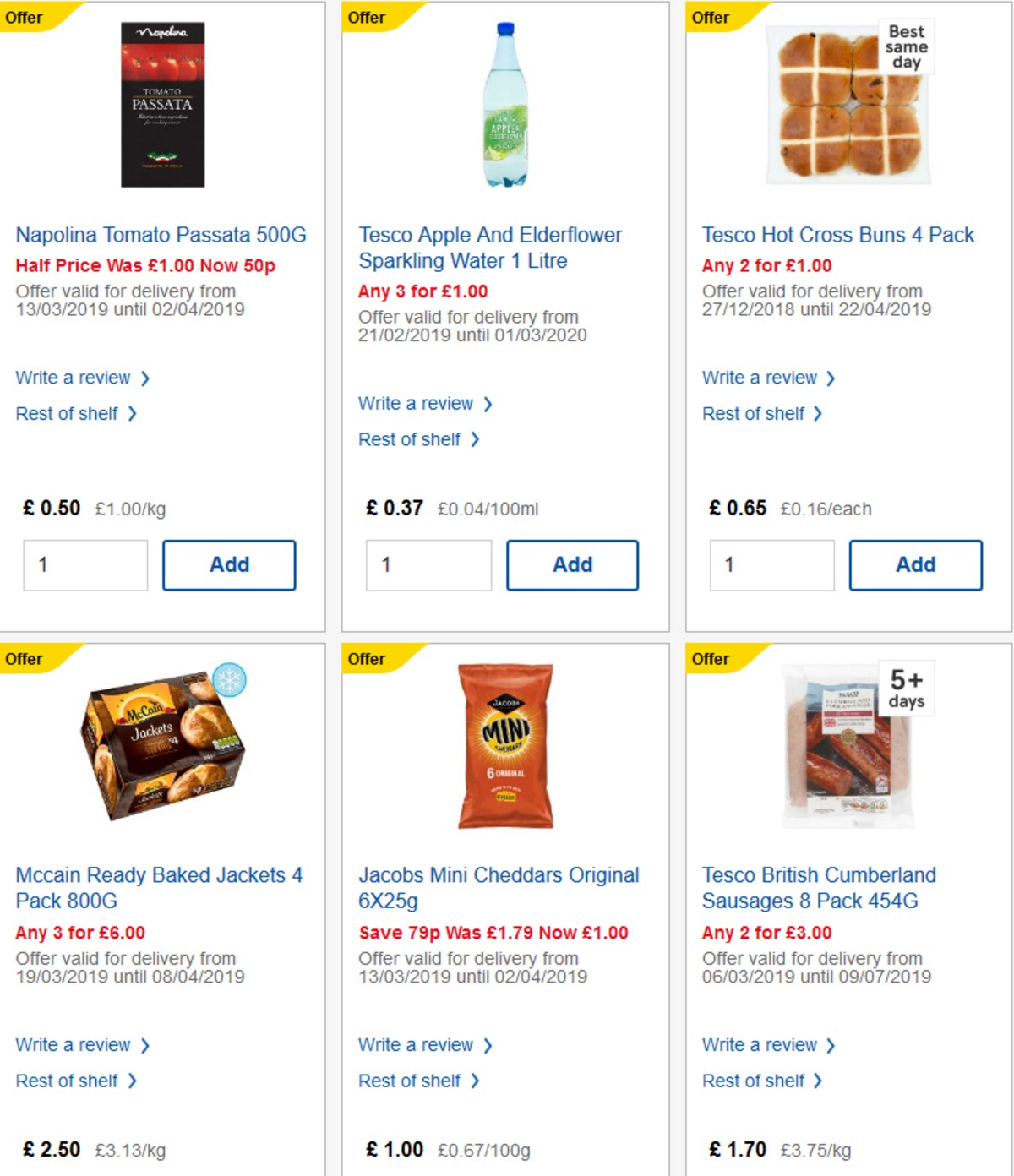 TESCO Offers from 27 March