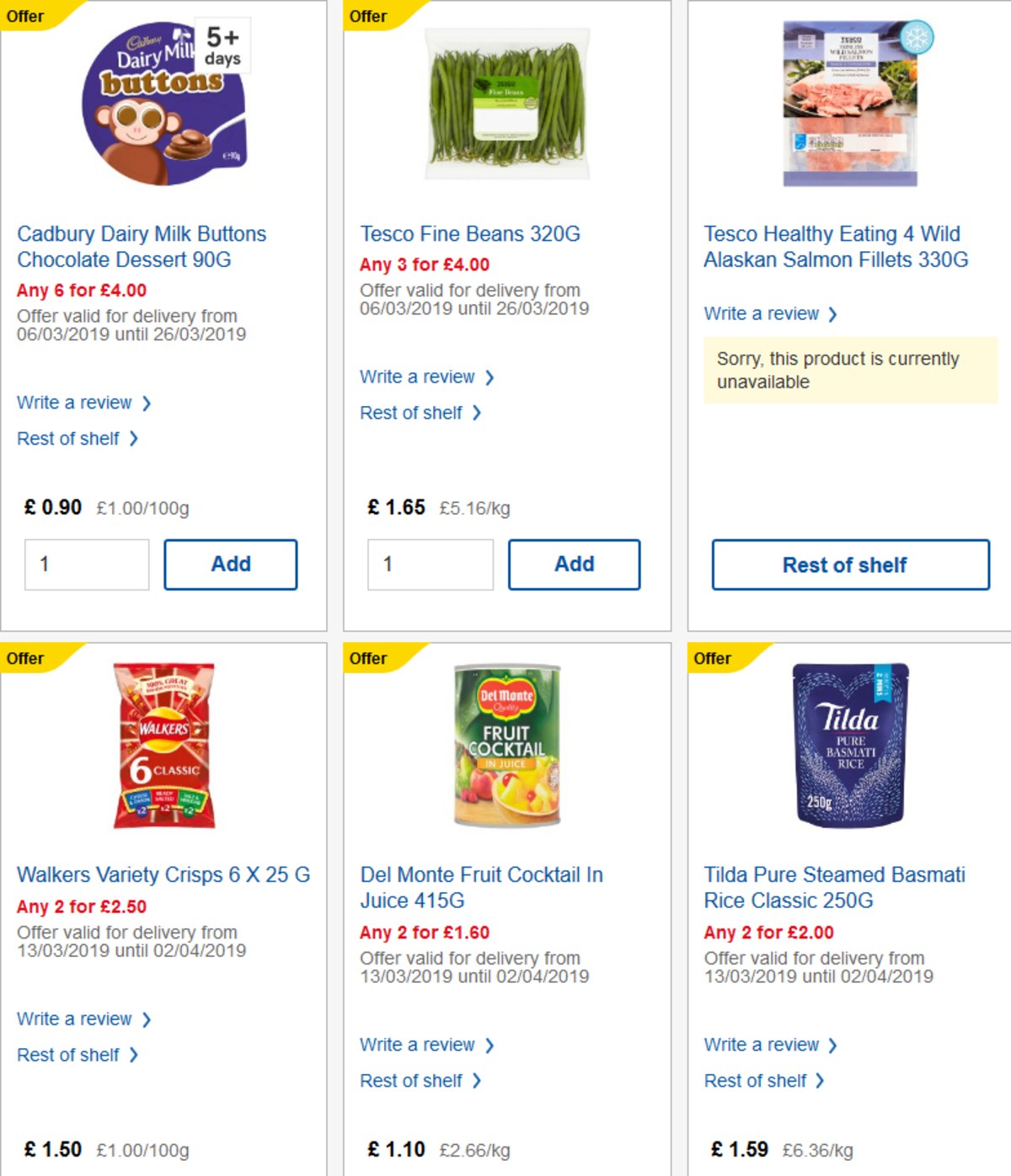 TESCO Offers from 27 March